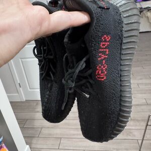 Adidas Black and Red Sneakers with Primeknit Upper